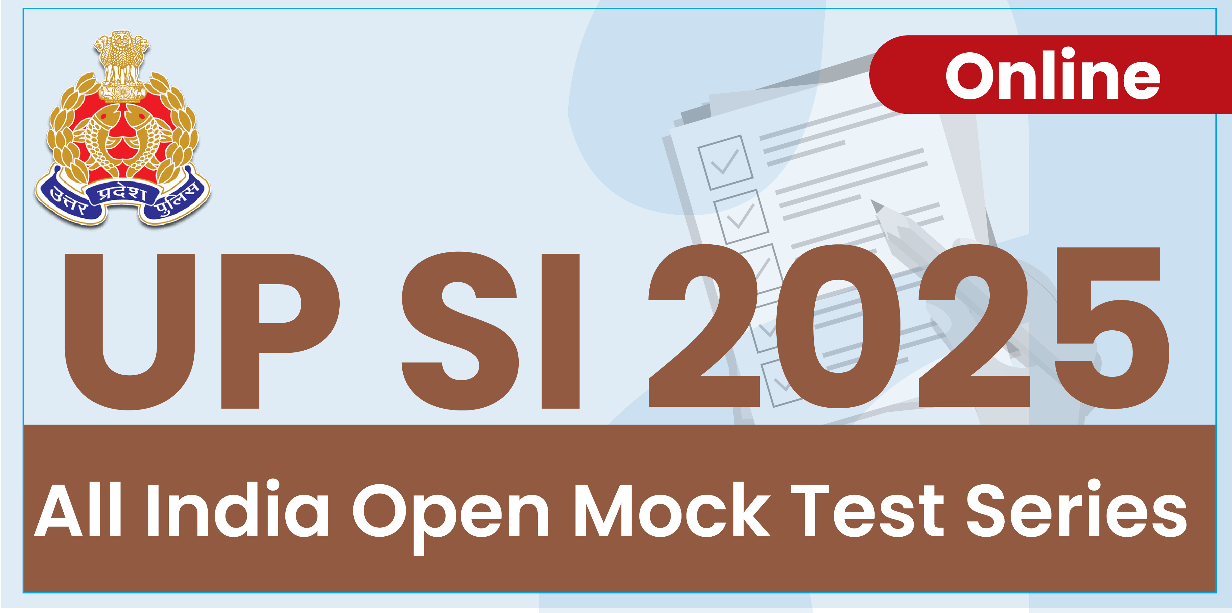 UP SI Free Mock Test Series 2025
