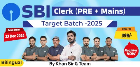 SBI Clerk (Pre+Mains) Target Batch 2025