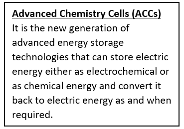 Production Linked Incentive (PLI) Scheme for Advanced Chemistry Cell (ACC)