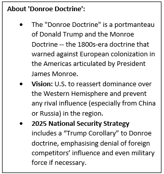 Trump's 'Donroe Doctrine' seeks influence over Western Hemisphere citing old US policy