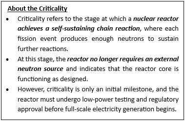 Prototype Fast Breeder Reactor at Kalpakkam, Tamil Nadu attains First Criticality